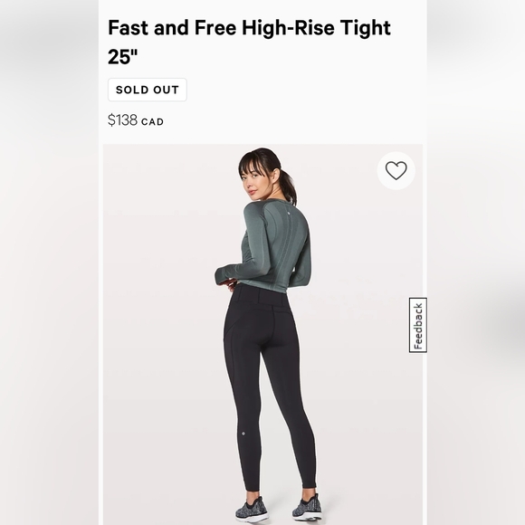 Lululemon Fast & Free 7/8 - Picture 2 of 11